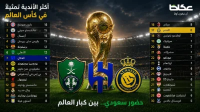 قائمة-المونديال-الأهلي-يعادل-برشلونة-والهلال-يتجاوز-ريال-مدريد-والنصر