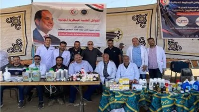 جامعة-المنصورة-الأهلية-تنظم-أول-قافلة-بيطرية-مجانية-بقرية-الحفير