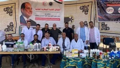 قافلة-بيطرية-مجانية-تنطلق-من-جامعة-المنصورة-الأهلية-إلى-قرية