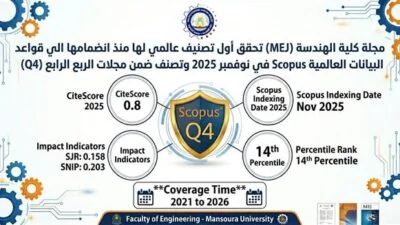 رئيس-جامعة-المنصورة-يعلن-مجلة-كلية-الهندسة-تحقق-أول-تصنيف