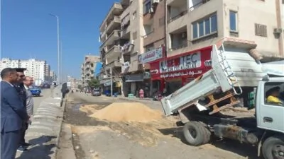 نائب-محافظ-الدقهلية-يوجّه-بسرعة-إصلاح-كسر-خط-مياه-بجوار