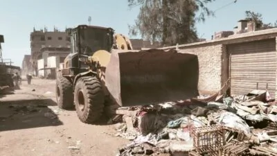 حملة-نظافة-موسعة-بسندوب-ورفع-تعديات-الباعة-الجائلين-لتنظيم-السوق